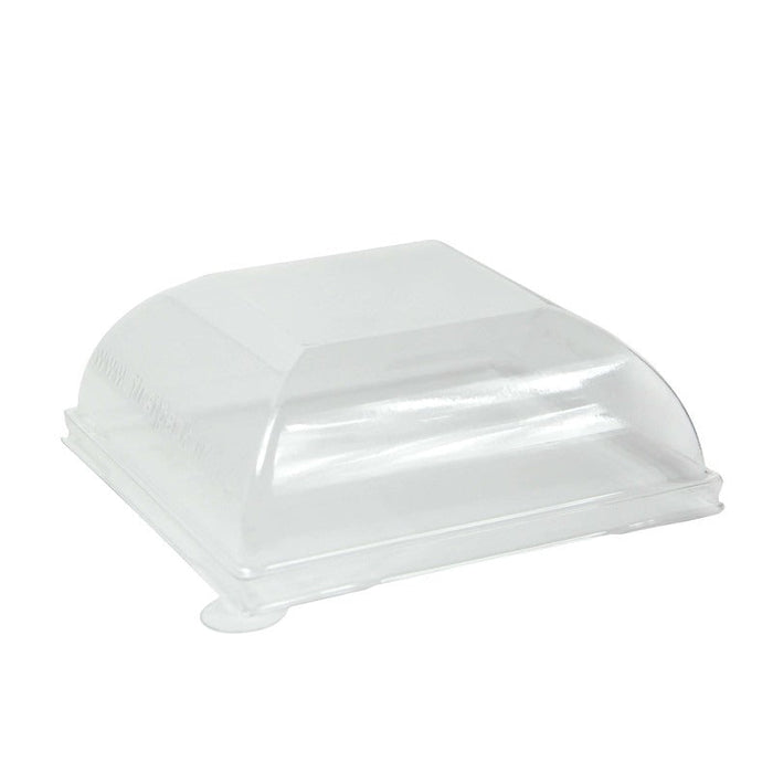100pcs - Couvercle PET transparent "BioNChic" - 9,1 cm x 9,1 cm x 3,6 cm - Compatible avec 210BCHIC99F