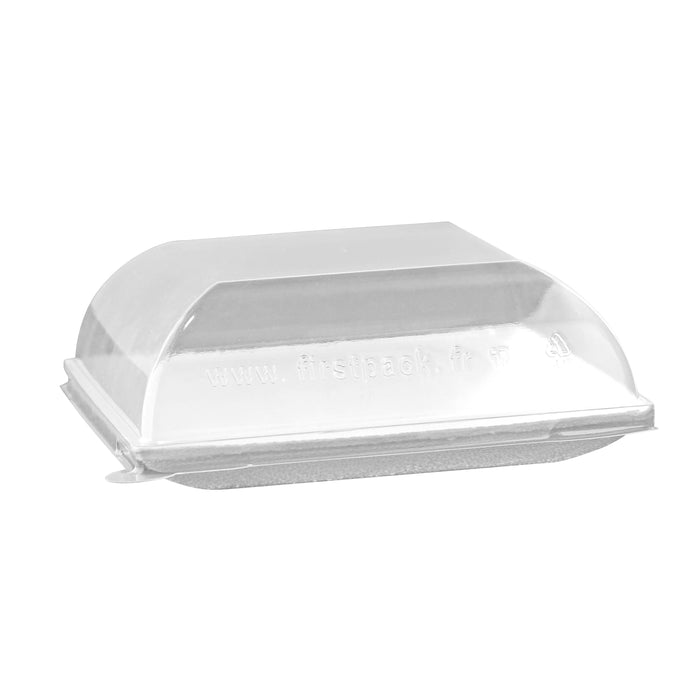 100pcs - Couvercle PET transparent "BioNChic" - 11,2 cm x 11,2 cm x 3,6 cm - Compatible avec 210BCHIC1111, 210BCHIC1111F