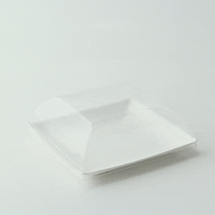 100pcs - Couvercle PET transparent "BioNChic" - 11,2 cm x 11,2 cm x 3,6 cm - Compatible avec 210BCHIC1111, 210BCHIC1111F