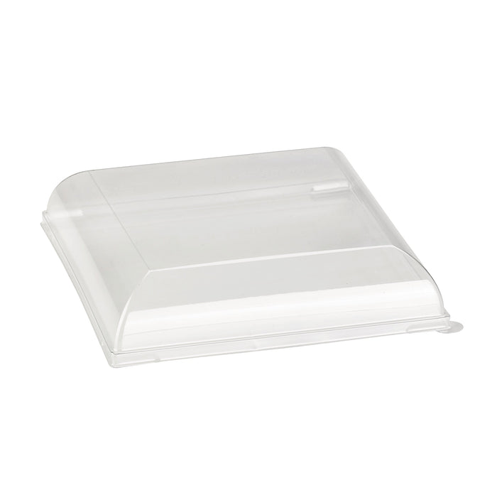 100pcs - Couvercle PET transparent "BioNChic" - 16,4 cm x 16,4 cm x 3,2 cm - Compatible avec 210BCHIC160, 210BCHIC160F