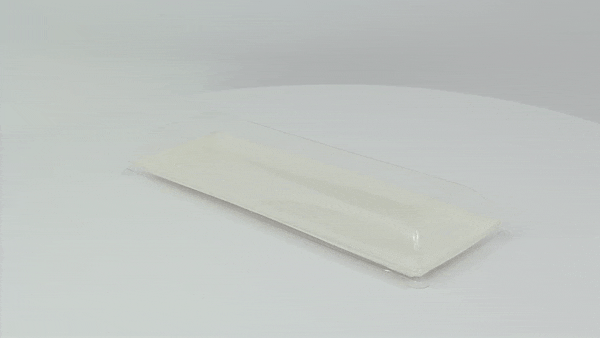100pcs - Couvercle PET transparent "BioNChic" - 27,5 cm x 9 cm x 3 cm - Compatible avec 210BCHIC279, 210BCHIC279F