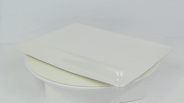 25pcs - Couvercle PET transparent "BioNChic" - 39,2 cm x 29,5 cm x 3,3 cm - Compatible avec 210BCHIC4040, 210BCHIC4040F