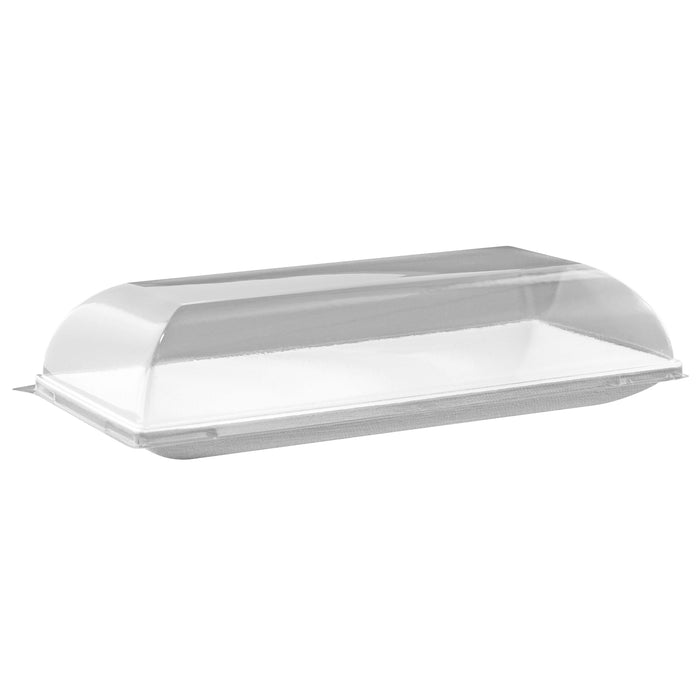 50pcs - Couvercle PET transparent "BioNChic" - 18 cm x 9 cm x 3 cm - Compatible avec 210BCHIC90180, 210BCHIC90180F