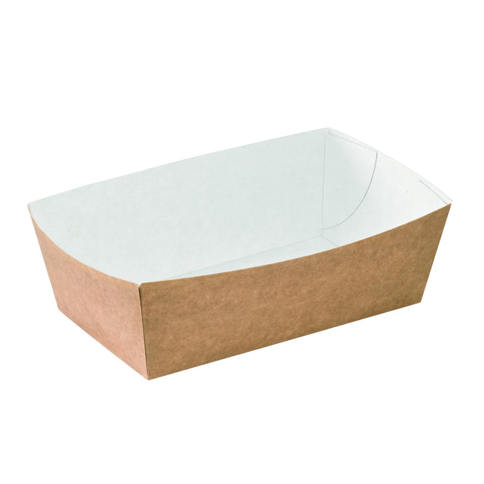 100pcs - Barquette en carton kraft brun - 750 ml - 14,5 cm x 8 cm x 5,2 cm