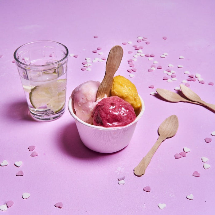 50pcs - Cuillère à glace bois - 7,7 cm