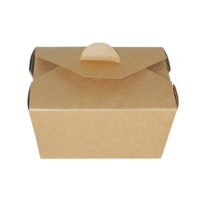 25pcs - Boîte repas carton kraft laminé - 750 ml - 13 cm x 10,5 cm x 6,5 cm