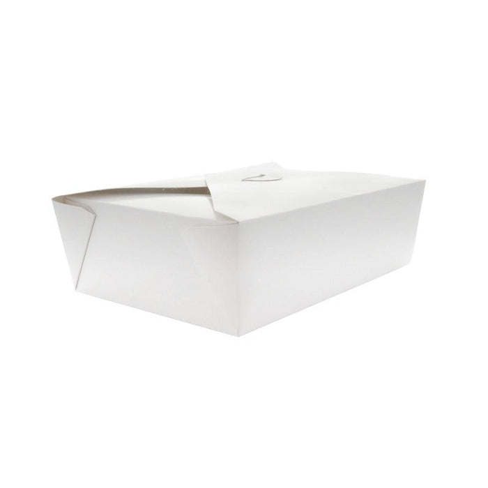 25pcs - 1400ml 22x16x5cm - Boîte repas carton blanc