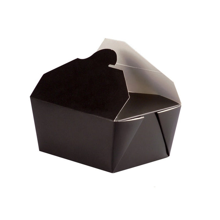50pcs - Boîte repas carton noir - 2000 ml - 21,5 cm x 16 cm x 6,5 cm