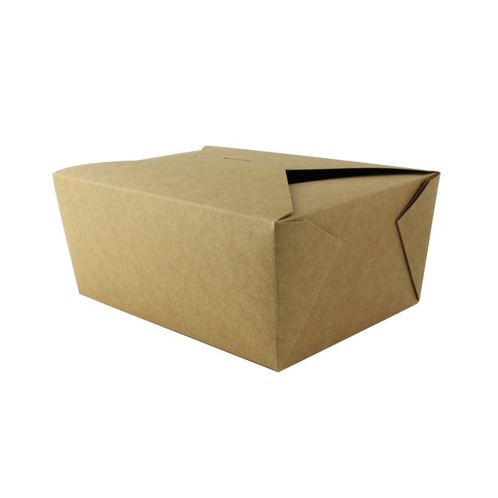40pcs - Boîte repas carton kraft laminé - 3000 ml - 22,5 cm x 16,6 cm x 9,2 cm