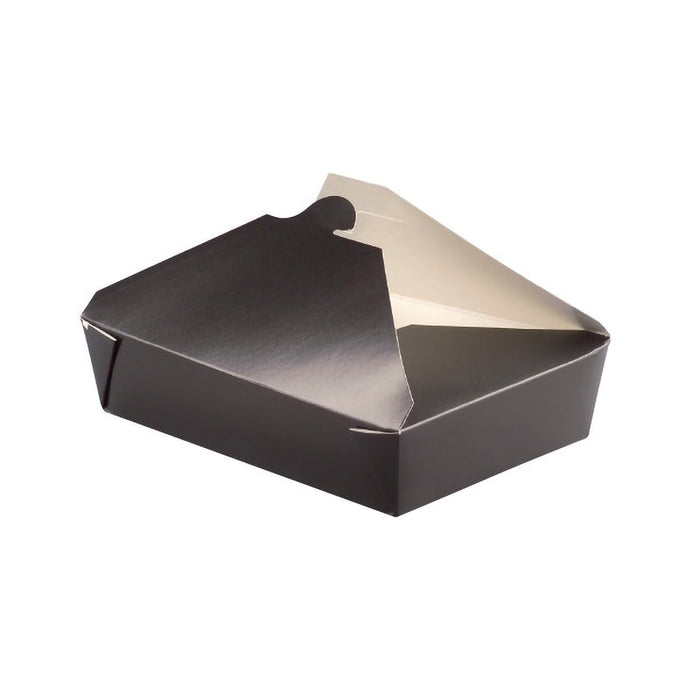 40pcs - Boîte repas carton noir - 3000 ml - 21,5 cm x 16 cm x 9 cm