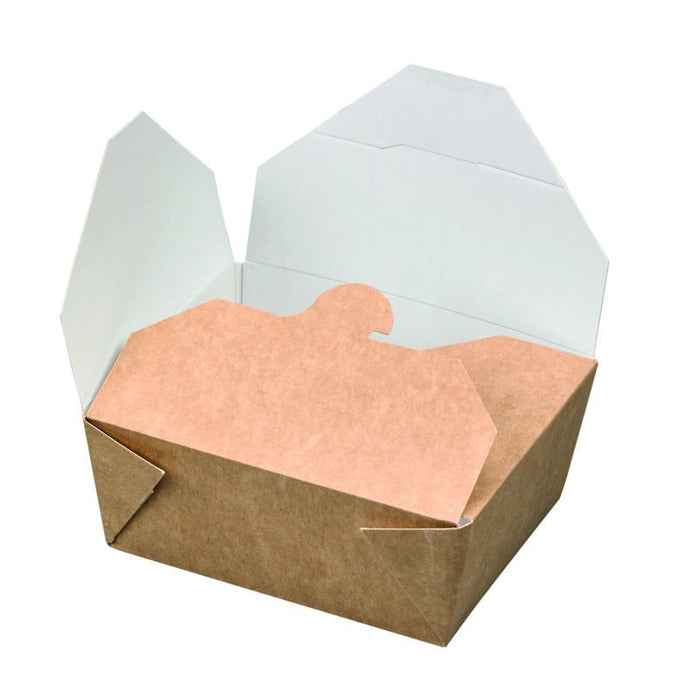 50pcs - Boîte repas carton kraft - 550 ml - 11 cm x 9 cm x 5 cm