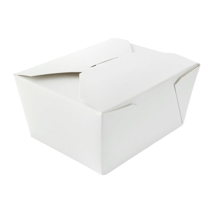 100pcs - 24x24x11,5cm - Boîte repas carton blanc