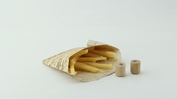 100pcs - Mini set bambou sel et poivre - 1,8 cm x 1,8 cm x 4 cm