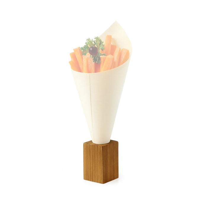 10pcs - Support bambou individuel pour pique et cône - 3 cm x 3 cm x 5,5 cm
