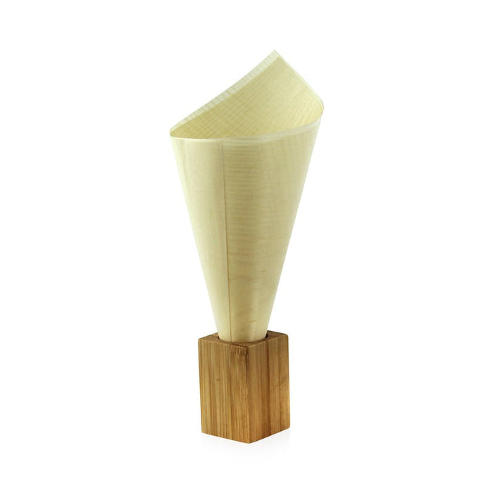 10pcs - Support bambou individuel pour pique et cône - 3 cm x 3 cm x 5,5 cm