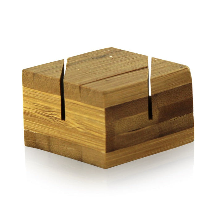 10pcs - 4x4x2,5cm - Porte menu en bambou