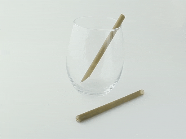25pcs - Paille bambou naturel - 14,5 cm