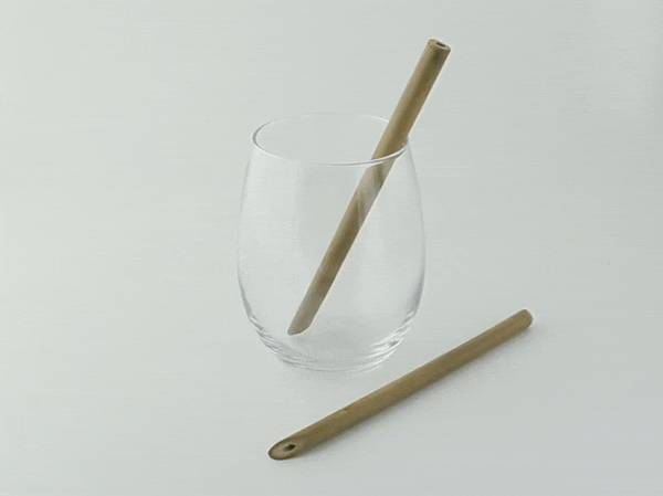25pcs - 18cm - Paille bambou naturel