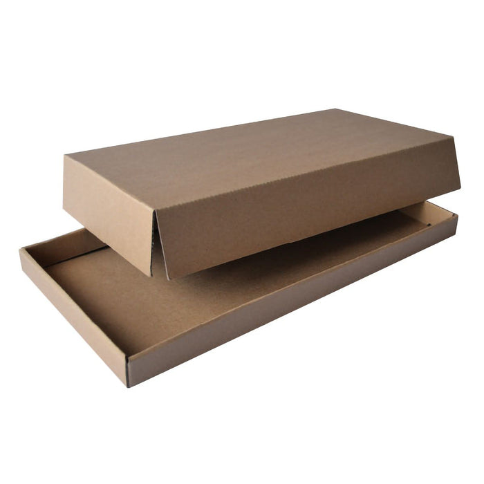 100pcs - Plateau repas carton kraft - 32,5 cm x 26 cm x 2,5 cm