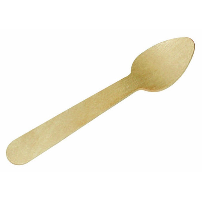 100pcs - 10cm - Cuillère à dessert bois