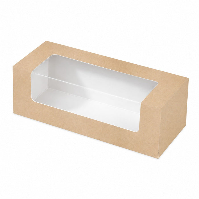 50pcs - 15x6x5cm - Boîte carton à fenêtre PET pour éclair ou macaron