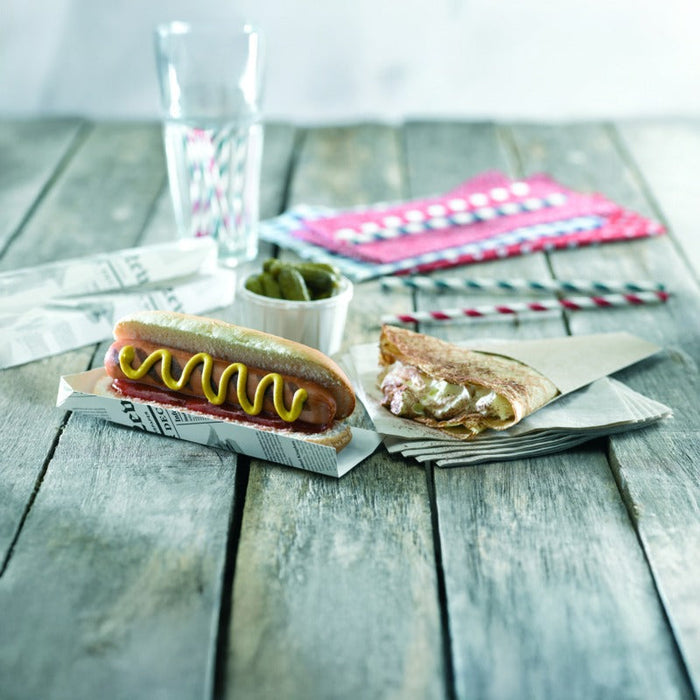 50pcs - Support hot-dog carton impression Journal - 18 cm x 4 cm x 1,9 cm