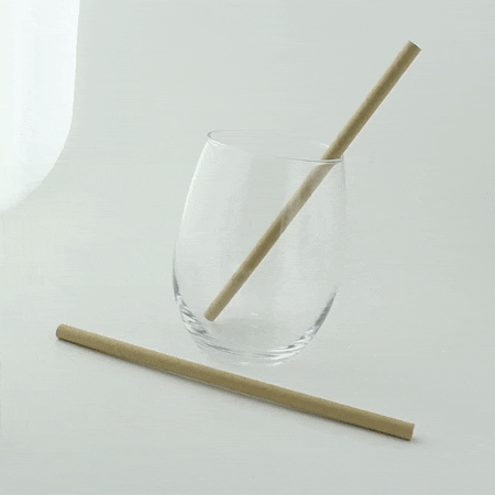 500pcs - Chalumeau papier cocktail kraft - Ø 0,6 cm - H 14,5 cm