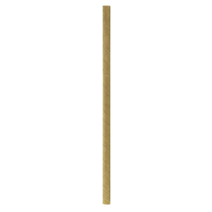 500pcs - Chalumeau papier kraft emballé individuellement - Ø 0,6 cm - H 19,7 cm
