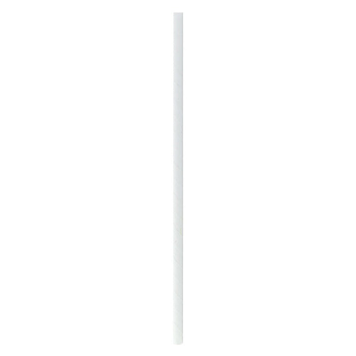 500pcs - Chalumeau papier blanc - Ø 0,6 cm - H 26 cm