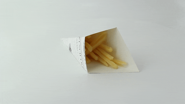 125pcs - Cône carton décor Journal - 250 ml - 16 cm x 13 cm