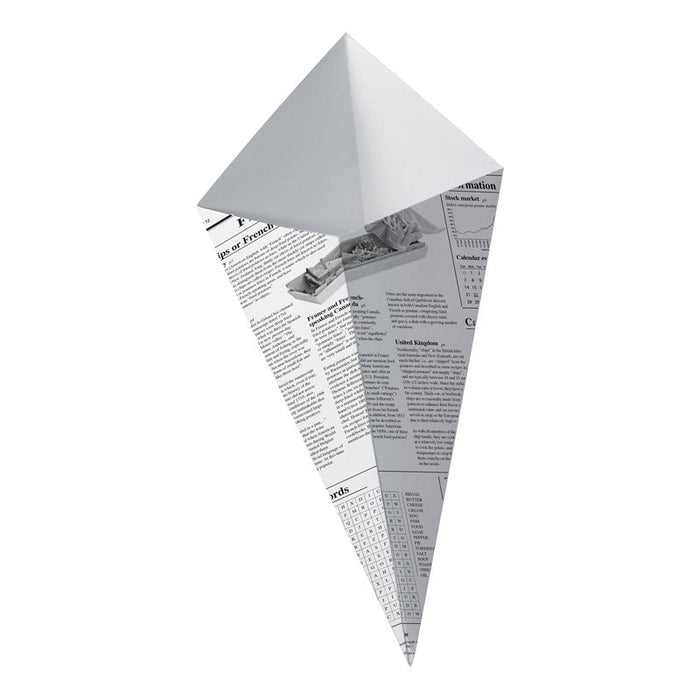 125pcs - Cône carton décor Journal - 325 ml - 17,5 cm x 14,5 cm