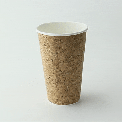 10pcs - Gobelet carton et liège - 470 ml - Ø 9 cm - H 13,6 cm