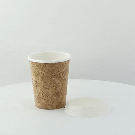 20pcs - Gobelet carton et liège - 230 ml - Ø 8 cm - H 9,2 cm