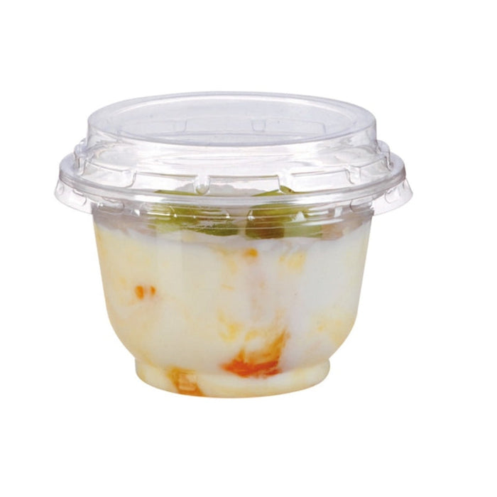 50pcs - Pot à dessert en plastique PET - 180 ml - Ø 9,5 cm - H 6,5 cm