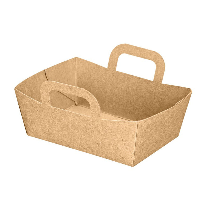 100pcs - Mini panier en carton kraft - 9,5 cm x 7 cm x 3,5 cm