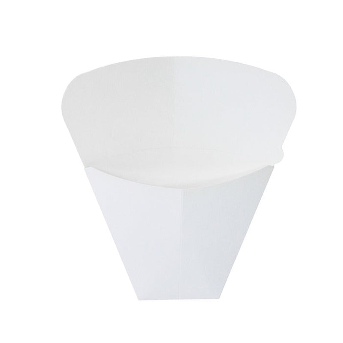 50pcs - Pochette crêpe triangulaire en carton blanc - 14,5 cm x 6,5 cm x 18,5 cm