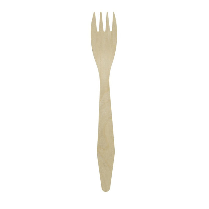 100pcs - "Hercule" Fourchette bois - 18,5 cm