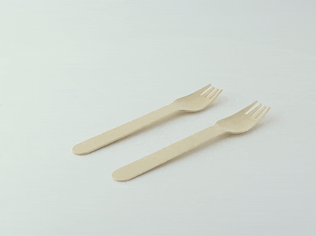 100pcs - Fourchette bois - 15,8 cm