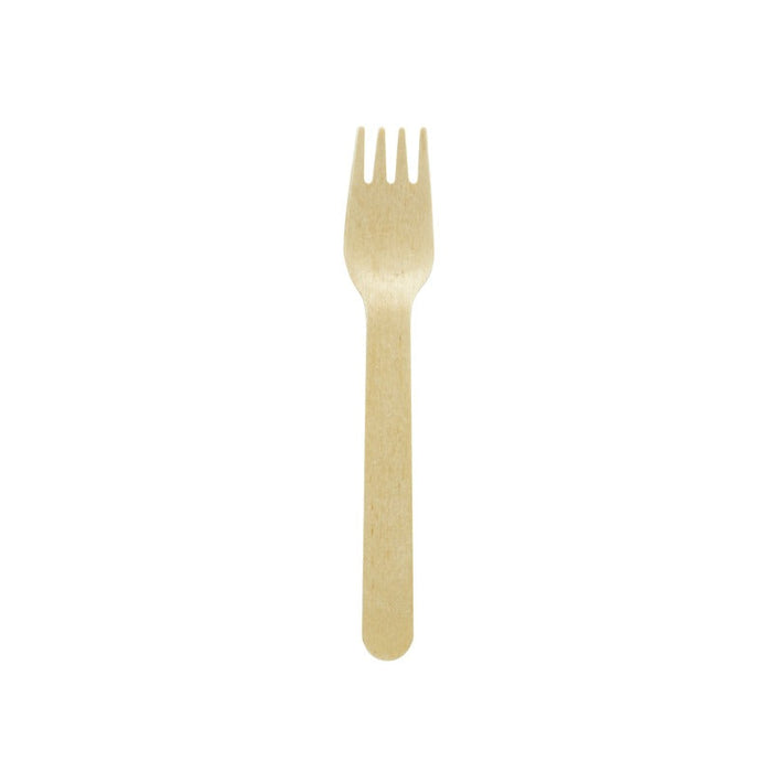 100pcs - Fourchette bois - 15,8 cm