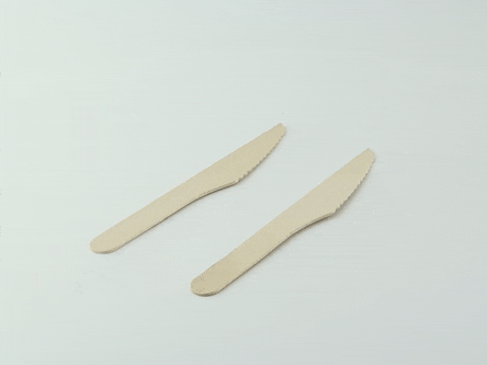 100pcs - Couteau bois - 16,5 cm