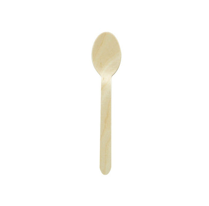 100pcs - Cuillère bois - 15,8 cm