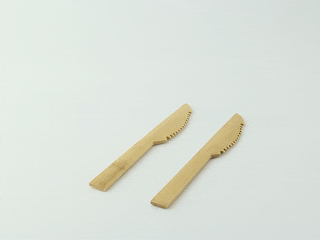 100pcs - Couteau bambou - 16 cm