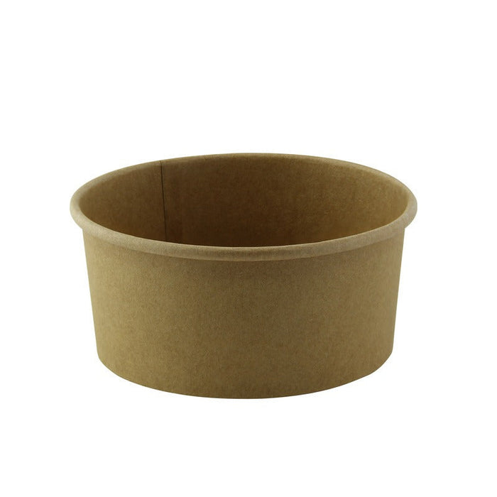 50pcs - Pot "Deli" rond en carton kraft - 360 ml - Ø 11,4 cm - H 5,2 cm