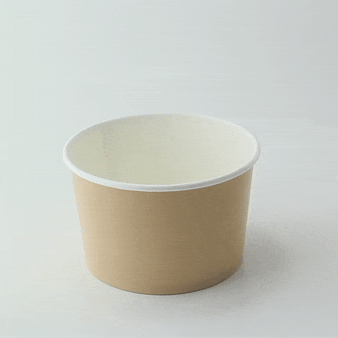 50pcs - Pot "Deli" rond en carton kraft - 480 ml - Ø 11,4 cm - H 7,2 cm