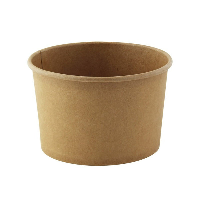 50pcs - Pot "Deli" rond en carton kraft - 480 ml - Ø 11,4 cm - H 7,2 cm