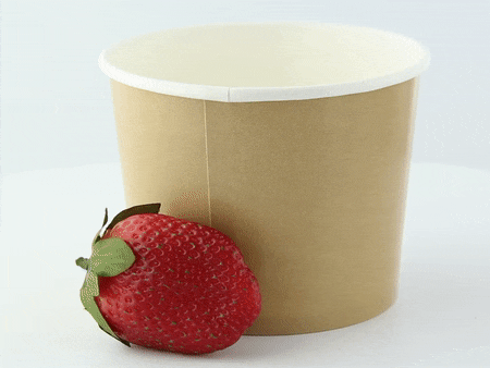 50pcs - Pot "Deli" rond en carton kraft - 600 ml - Ø 11,5 cm - H 8,7 cm
