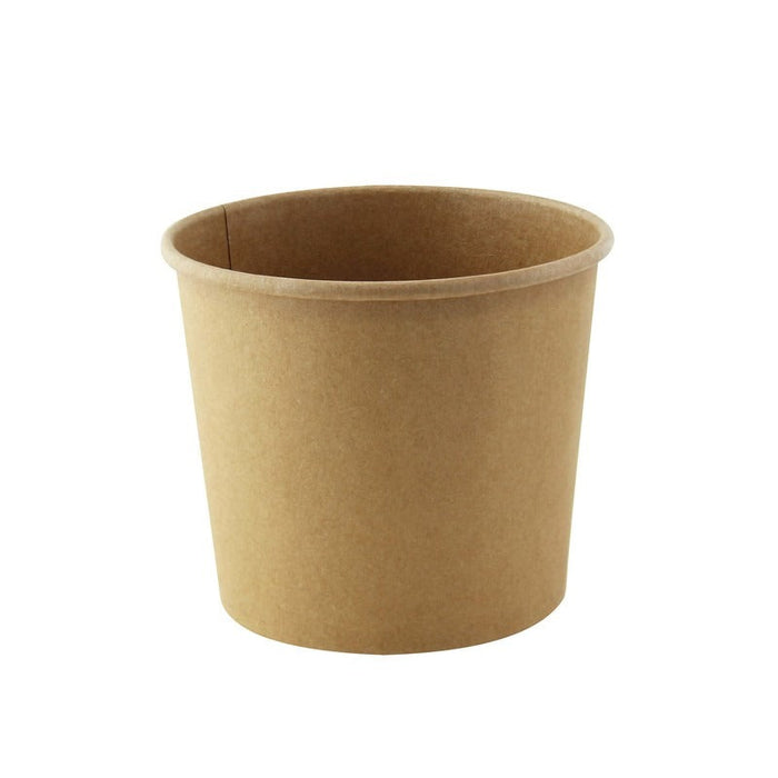 50pcs - Pot "Deli" rond en carton kraft - 700 ml - Ø 11,4 cm - H 9,8 cm