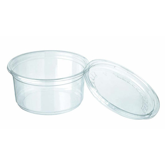 50pcs - Pot "Deli" rond en PLA transparent - 450 ml - Ø 12,1 cm - H 7,3 cm
