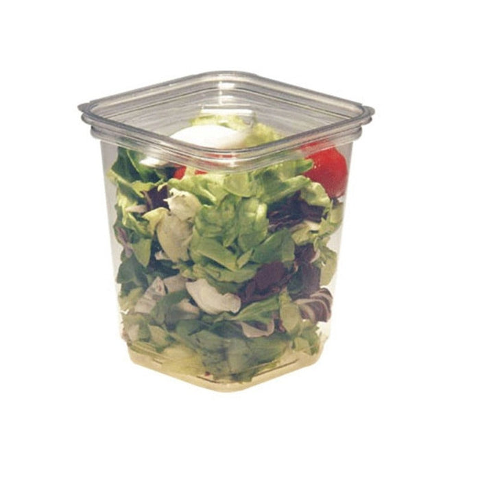 600pcs - Pot "Deli" carré en PLA transparent - 700 ml
