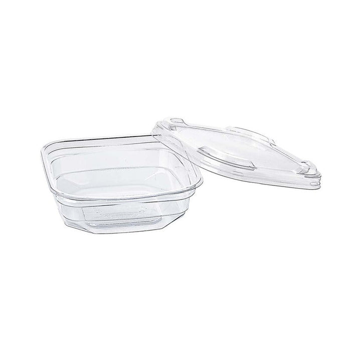 600pcs - Pot "Deli" carré en PLA transparent - 250 ml